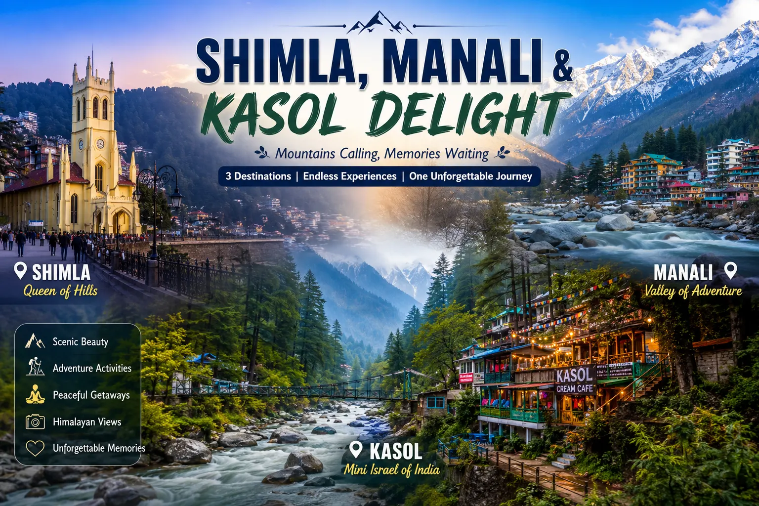 Shimla, Manali & Kasol Delight